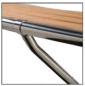 Preview: Badeplattform rostfreier Stahl L=80cm B=45cm Rohr D=25mm
