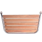 Preview: Badeplattform rostfreier Stahl L=80cm B=45cm Rohr D=25mm