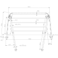 Preview: Badeplattform rostfreier Stahl L=80cm B=45cm Rohr D=25mm