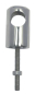 Preview: Handlaufdurchlass mit Gewinde A4 M8x55mm, für Rohr 22mm