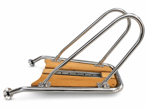 Preview: Bugspriet aus Edelstahl mit Bugrolle, Wippe und Handlauf 32mm Durchmesser