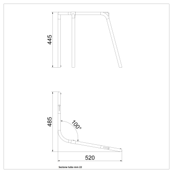 Preview: Heckkorb f. Boote bis 9 Meter 2 Stück