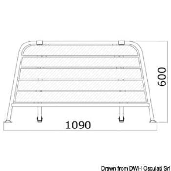 Heck-Badeplattformen für Segelboote / Motorsegler Breite 1090 mm