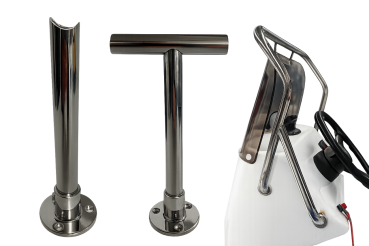 V2A Relingsrohr  Edelstahlrohr, geschweißt, biegefähig Durchmesser 22mm mit Radius