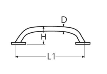 Preview: Handlauf mit Grundplatten A4 1000mm