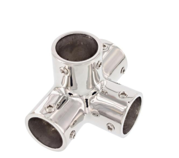 Relings- und Rohrbeschläge - Winkelstück, 4 Wege