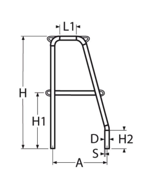 Pfortenstütze A4 Höhe 740mm