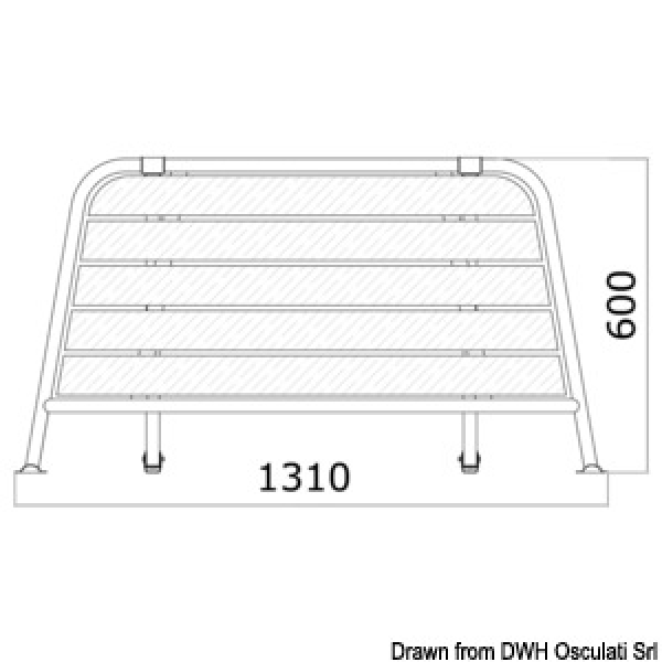 Heck-Badeplattformen für Segelboote / Motorsegler Breite 1310 mm