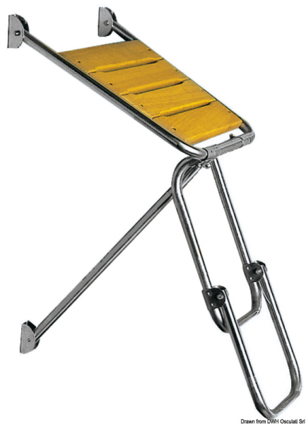 Badeplattform mit Leiter 45x45 cm