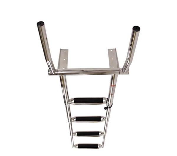 Teleskopbadeleiter mit ausklappbaren Griffen