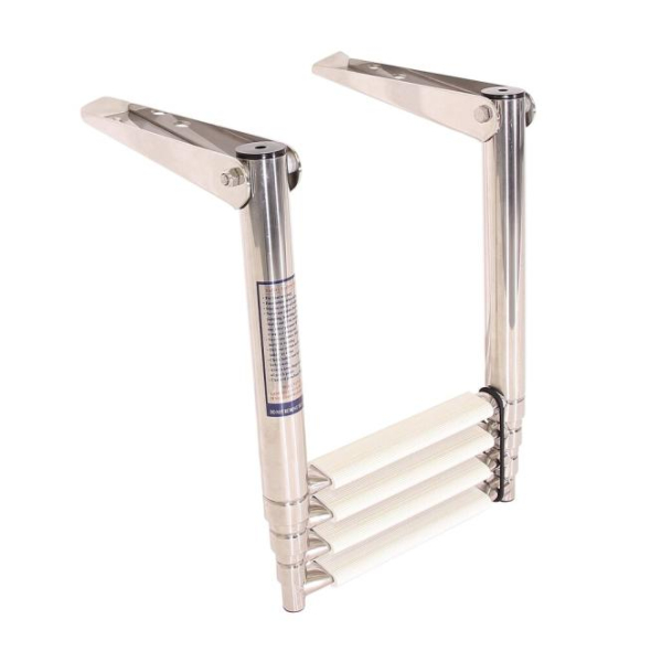 Teleskop Badeleiter für Montage auf Plattform A4/Kunststoff 410-870x305mm, 3-stufig, weiß